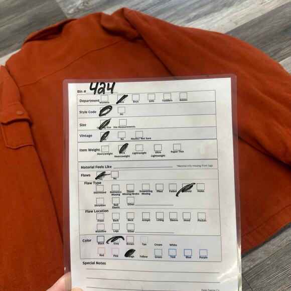 Vintage American Eagle Orange XL Wool Acrylic Snap Button Sherpa Lined Jacket - Picture 10 of 10